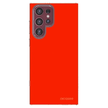 Picasee silikónový prehľadný obal pre Samsung Galaxy S22 Ultra 5G - Maranello Red