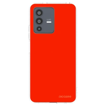 Picasee silikónový prehľadný obal pre Vivo V23 5G - Maranello Red