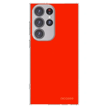 Picasee silikónový prehľadný obal pre Samsung Galaxy S23 Ultra 5G - Maranello Red