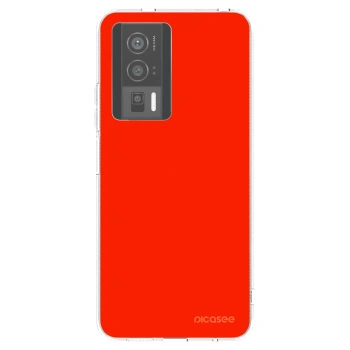 Picasee silikónový prehľadný obal pre Xiaomi Poco F5 Pro 5G - Maranello Red
