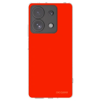 Picasee silikónový prehľadný obal pre Xiaomi Redmi Note 13 Pro 4G - Maranello Red