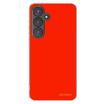 Picasee silikónový prehľadný obal pre Samsung Galaxy S24 FE S721B - Maranello Red