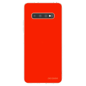 Picasee silikónový prehľadný obal pre Samsung Galaxy S10 Plus G975 - Maranello Red