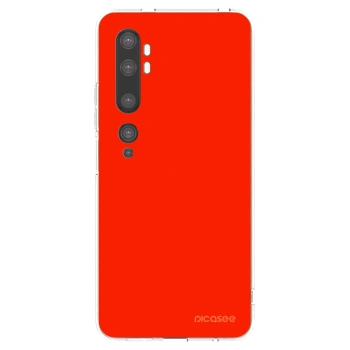 Picasee silikónový prehľadný obal pre Xiaomi Mi Note 10 (Pro) - Maranello Red