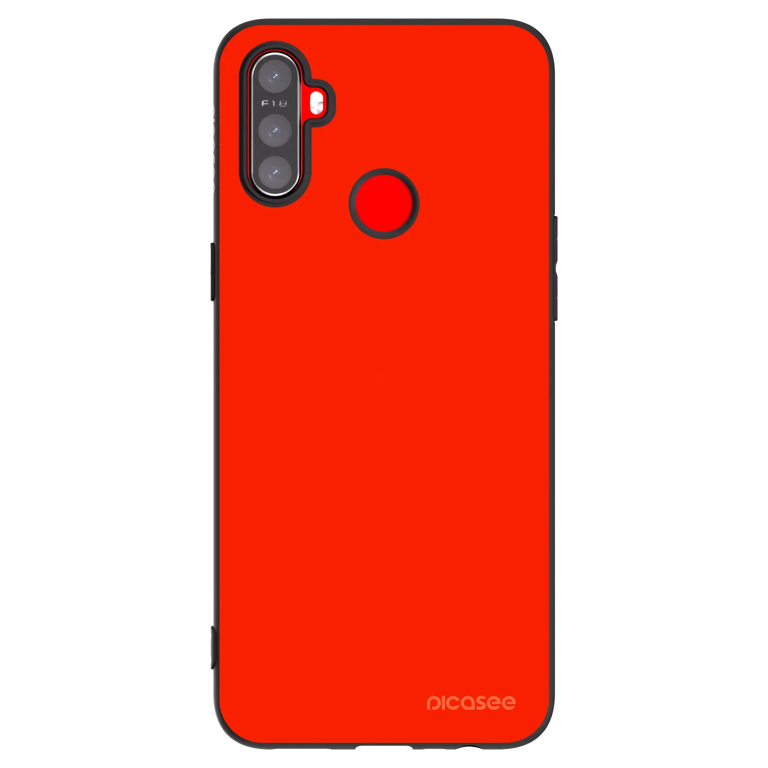 Picasee silikónový čierny obal pre Realme C3 - Maranello Red