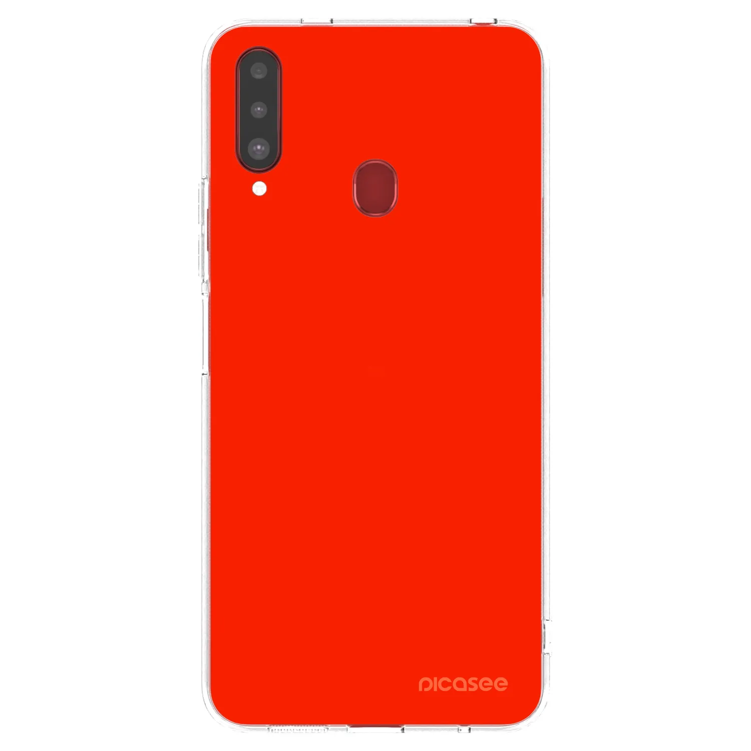 Picasee silikónový prehľadný obal pre Samsung Galaxy A20s - Maranello Red