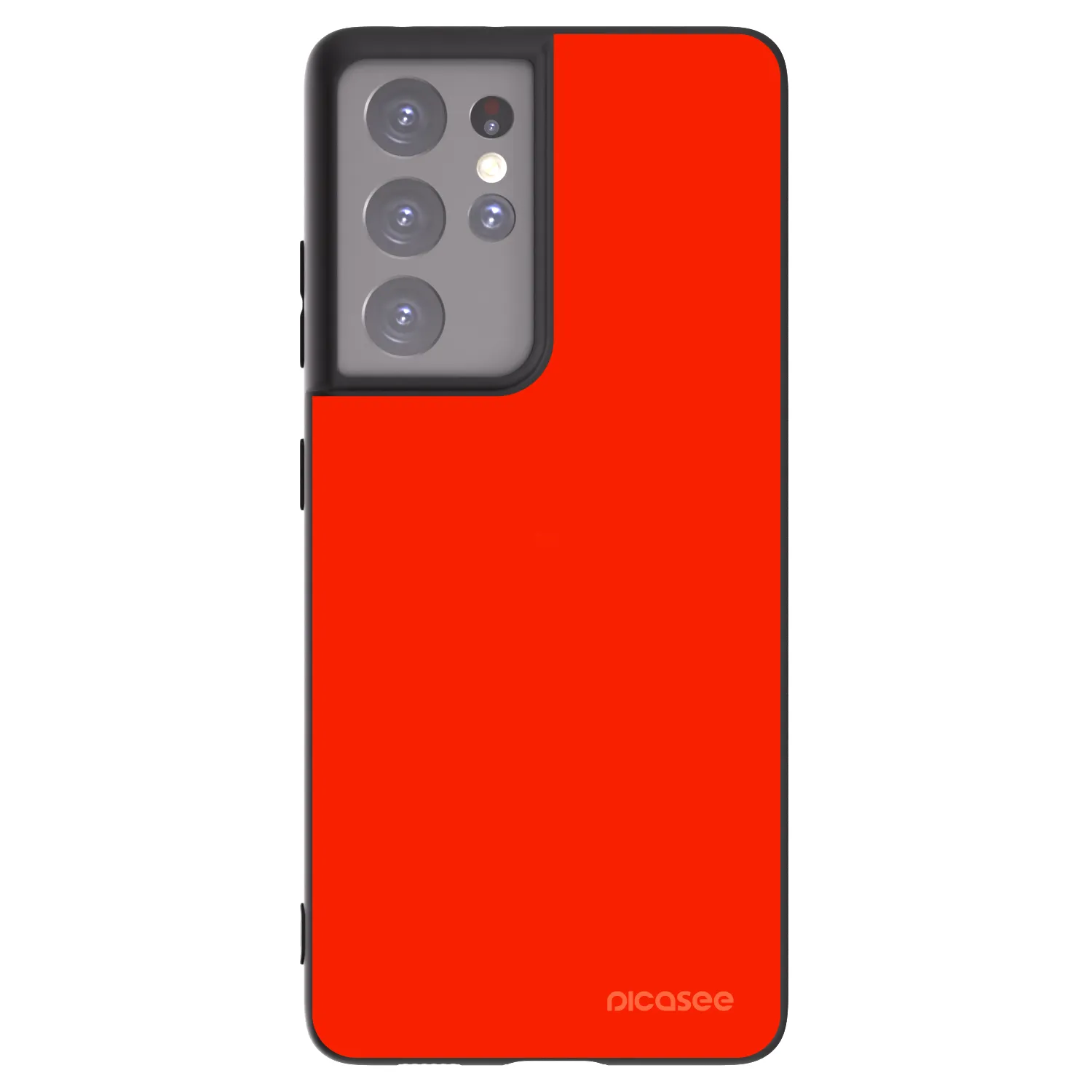 Picasee silikónový čierny obal pre Samsung Galaxy S21 Ultra 5G G998B - Maranello Red