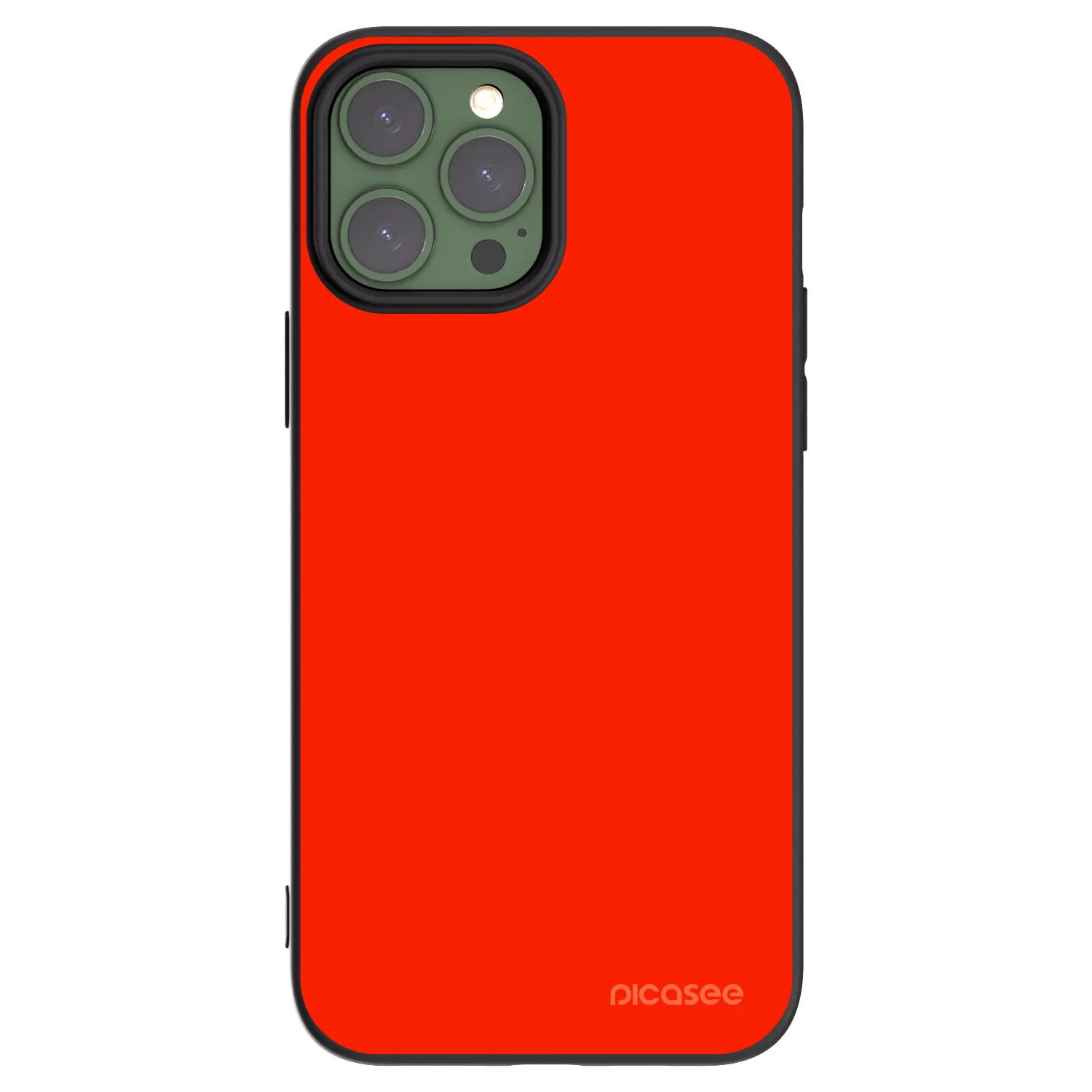 Silikónový čierny obal pre Apple iPhone 13 Pro Max - Maranello Red