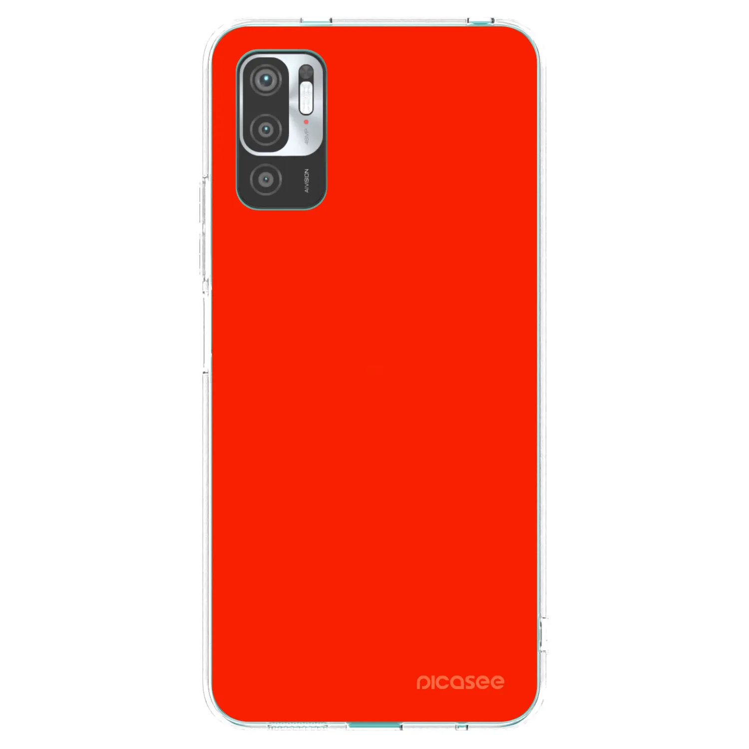 Picasee silikónový prehľadný obal pre Xiaomi Redmi Note 10 5G - Maranello Red