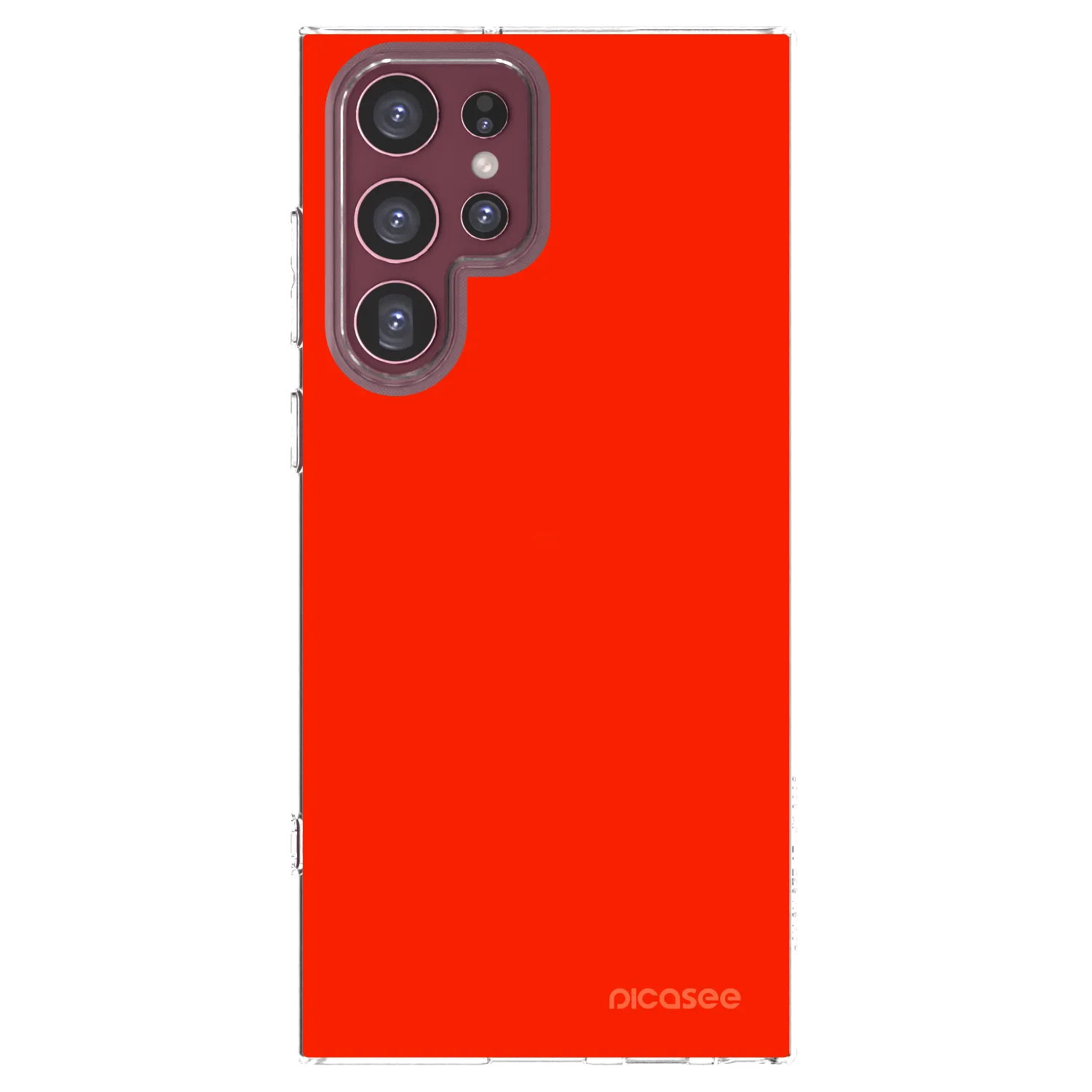 Picasee silikónový prehľadný obal pre Samsung Galaxy S22 Ultra 5G - Maranello Red