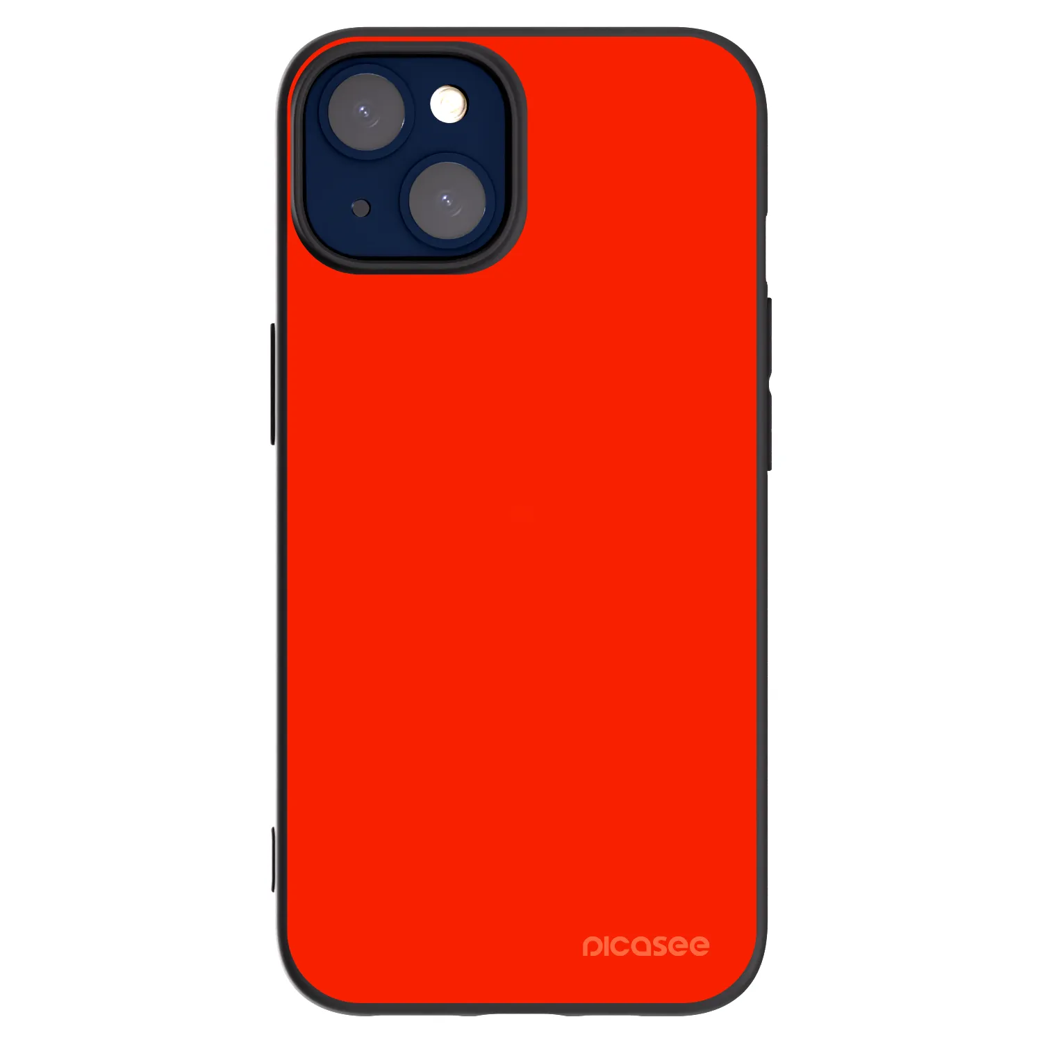 Silikónový čierny obal pre Apple iPhone 14 - Maranello Red