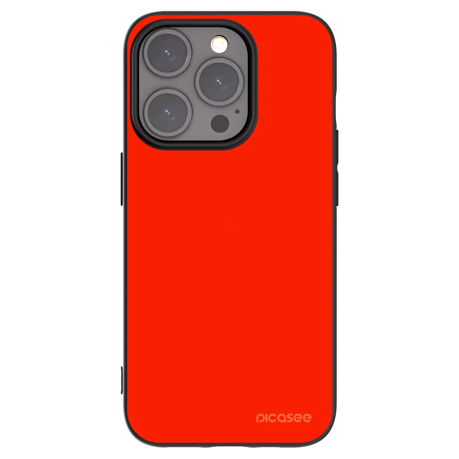 Silikónový čierny obal pre Apple iPhone 15 Pro - Maranello Red