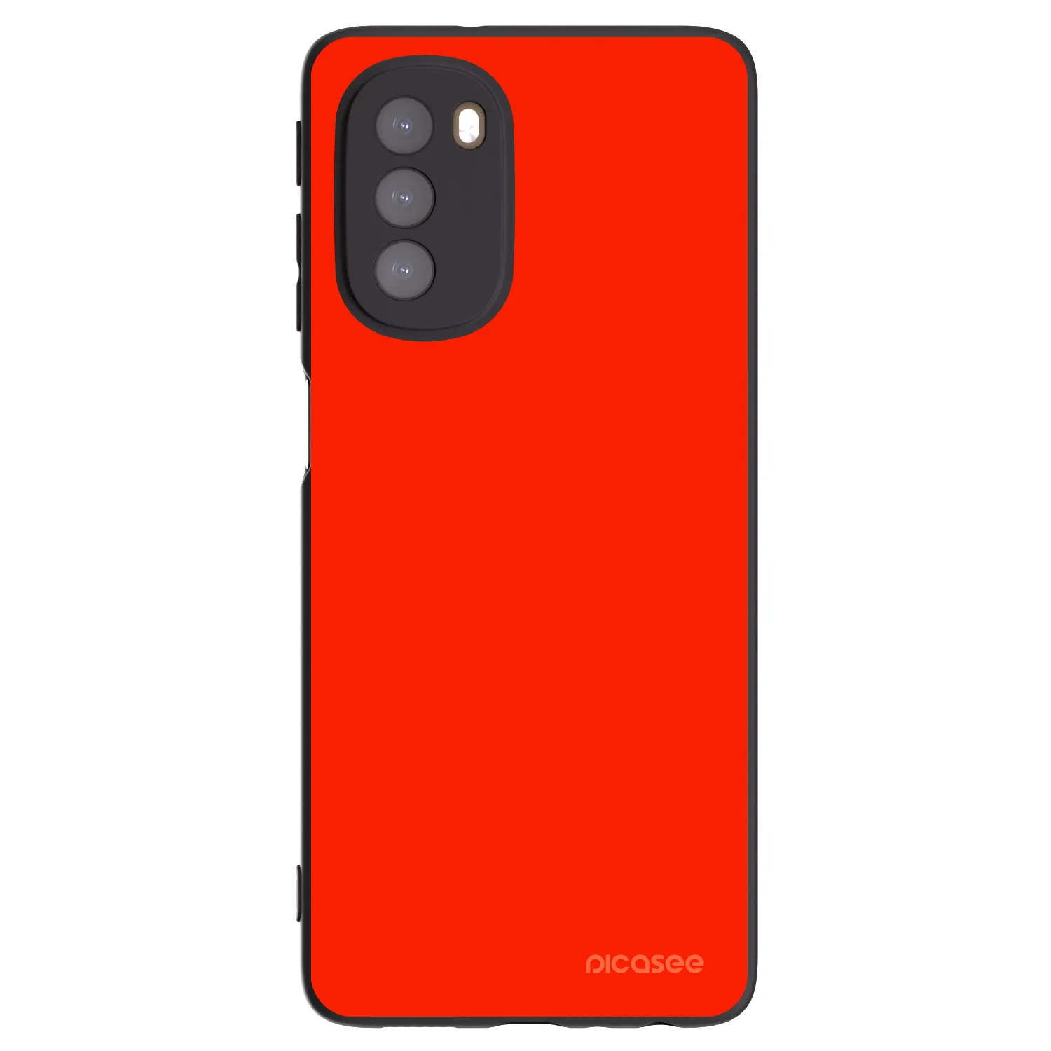 Picasee silikónový čierny obal pre Motorola Moto G51 - Maranello Red