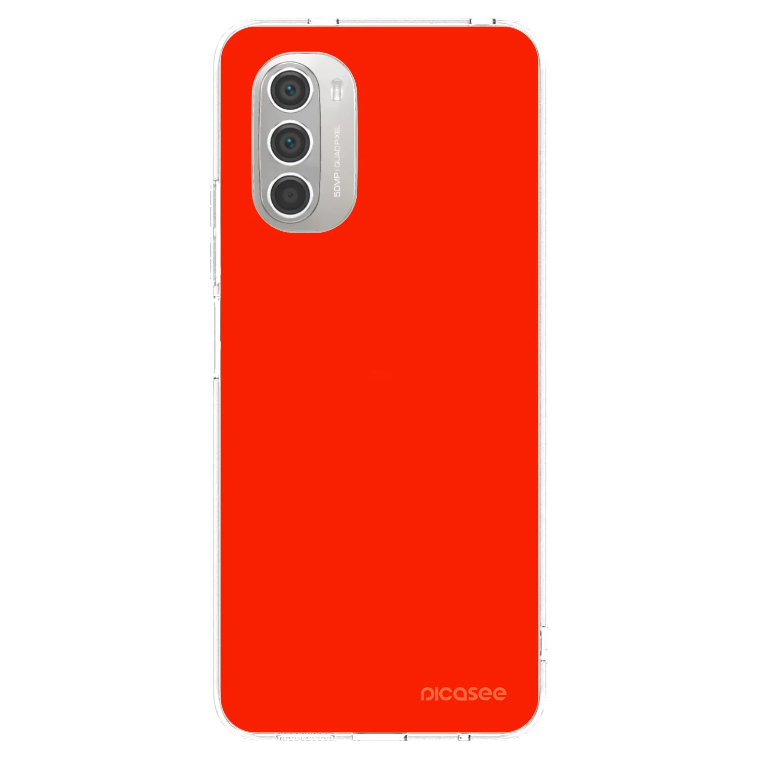 Picasee silikónový prehľadný obal pre Motorola Moto G51 - Maranello Red