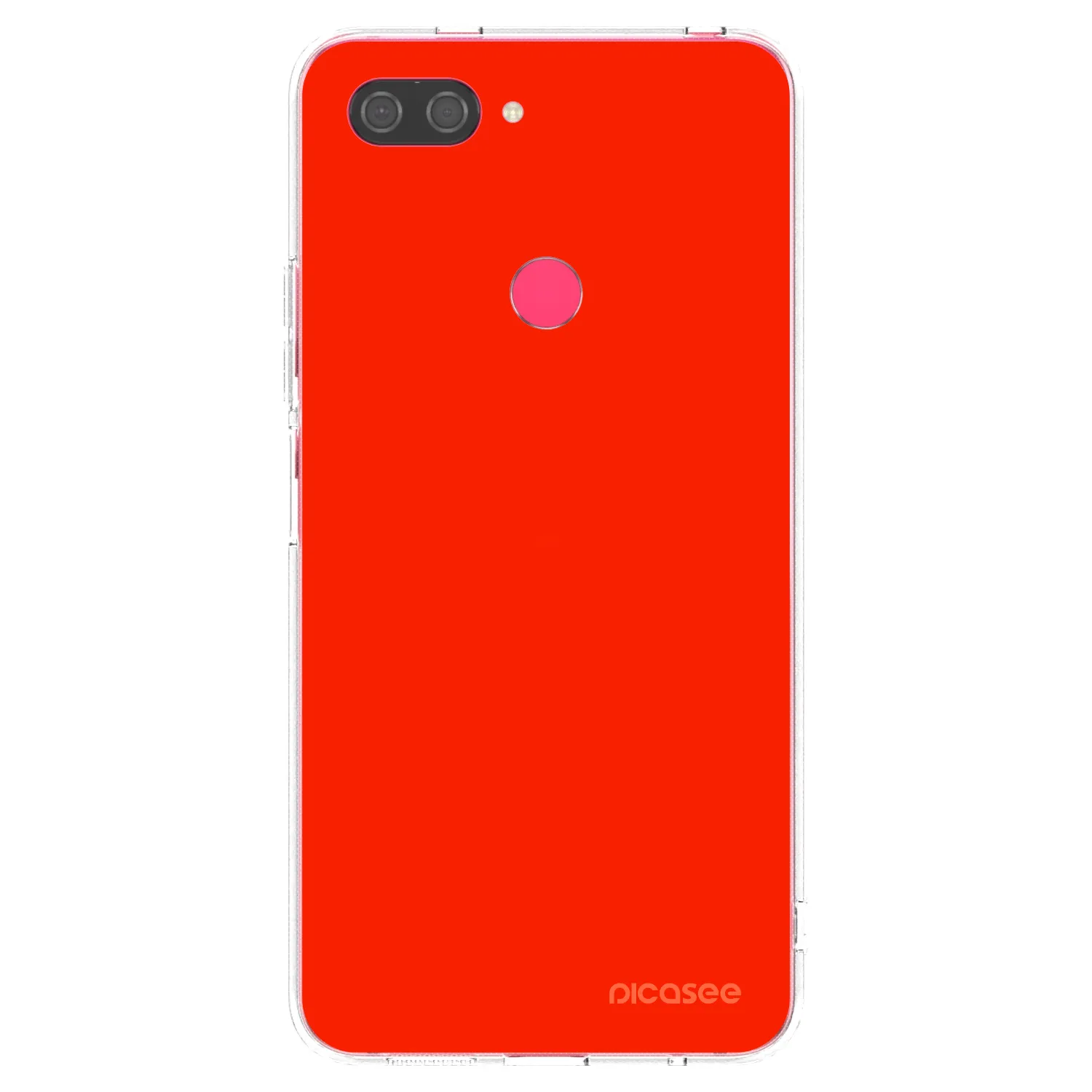 Picasee silikónový prehľadný obal pre Xiaomi Mi 8 Lite - Maranello Red