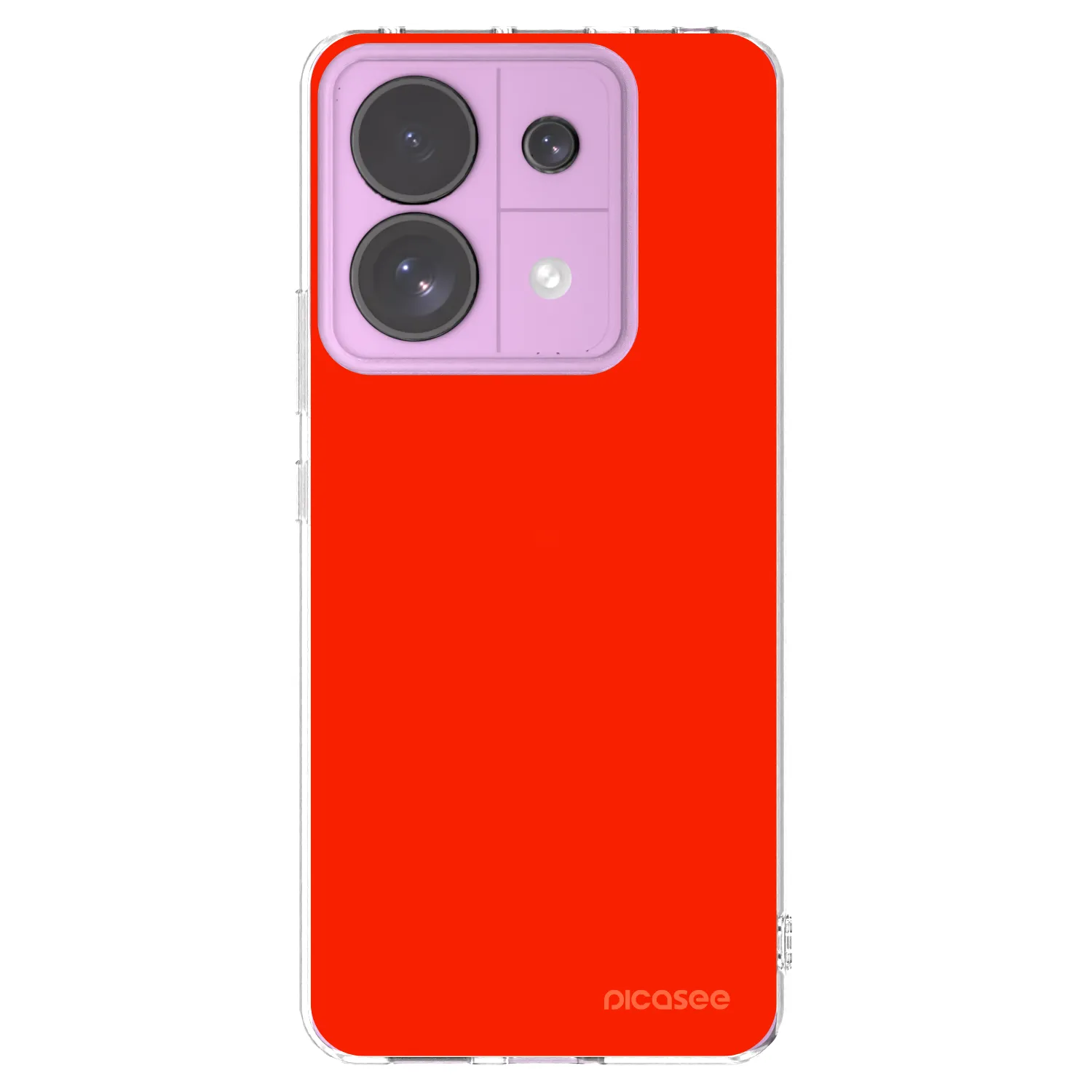 Picasee silikónový prehľadný obal pre Xiaomi Redmi Note 13 Pro 5G - Maranello Red