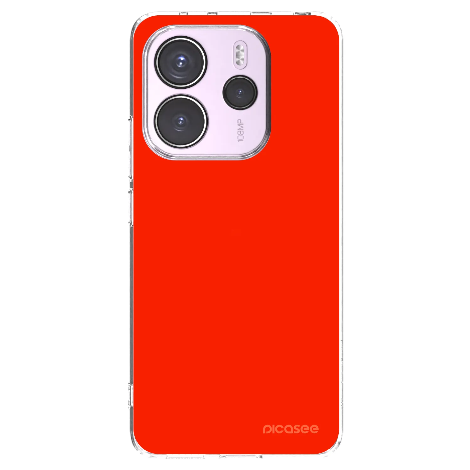 Silikónový prehľadný obal pre Xiaomi Redmi Note 14 4G - Maranello Red