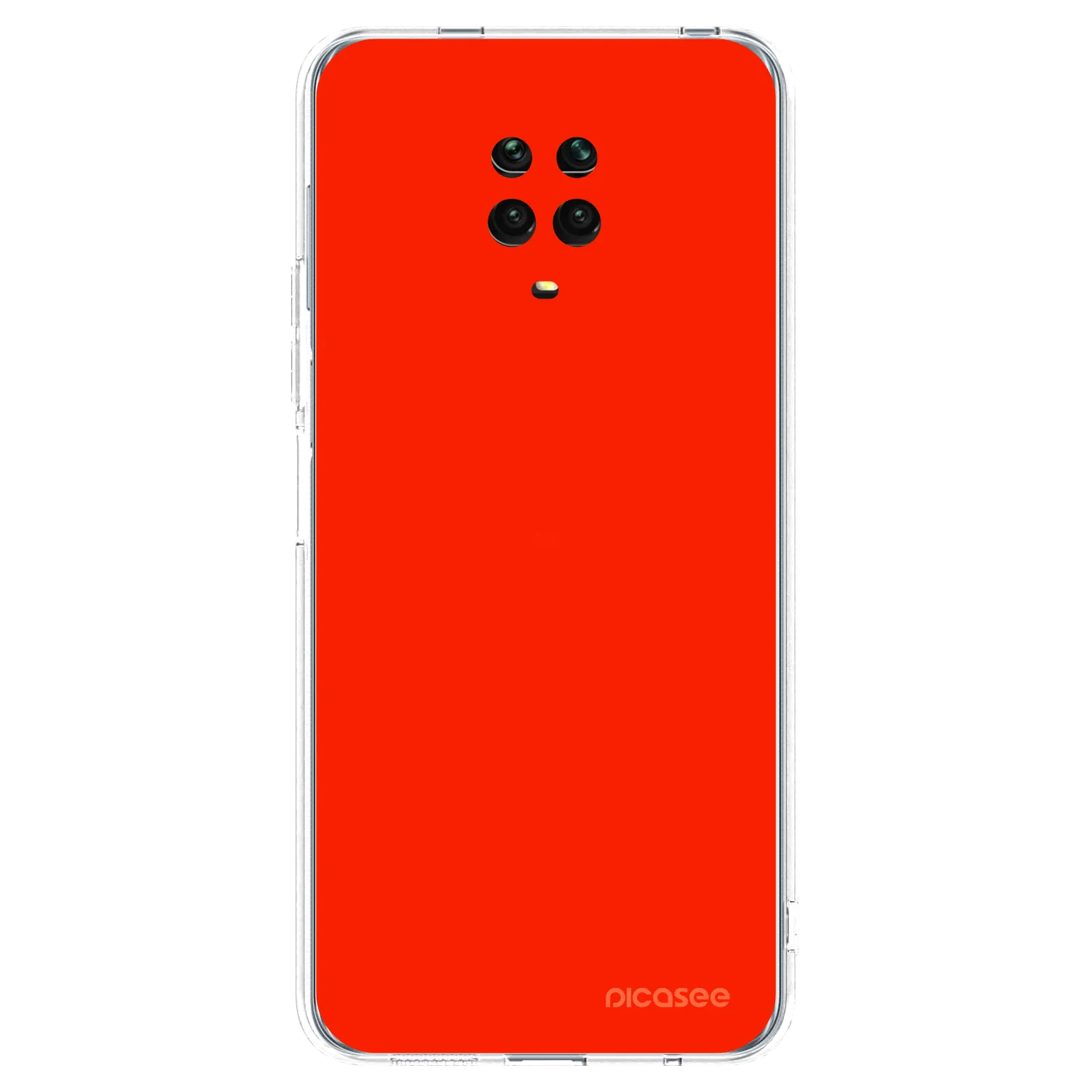 Picasee silikónový prehľadný obal pre Xiaomi Redmi Note 9 Pro - Maranello Red