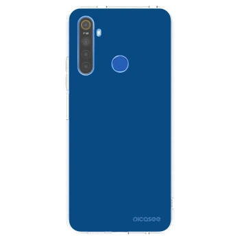 Picasee silikónový prehľadný obal pre Realme 5 - Navy Blue