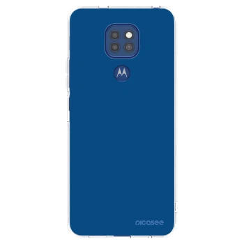 Picasee silikónový prehľadný obal pre Motorola Moto G9 Play - Navy Blue