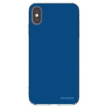 Picasee silikónový prehľadný obal pre Apple iPhone XS Max - Navy Blue