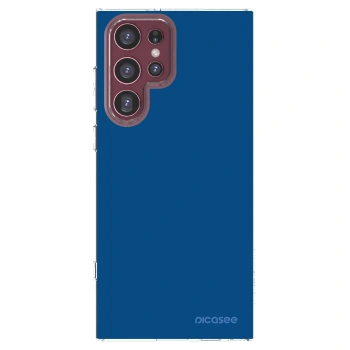 Picasee silikónový prehľadný obal pre Samsung Galaxy S22 Ultra 5G - Navy Blue