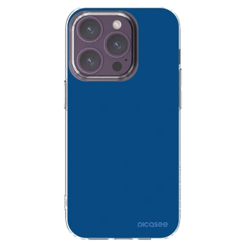 Picasee silikónový prehľadný obal pre Apple iPhone 14 Pro - Navy Blue