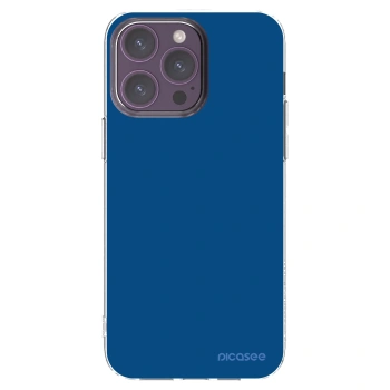 Picasee silikónový prehľadný obal pre Apple iPhone 14 Pro Max - Navy Blue