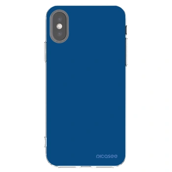 Picasee silikónový prehľadný obal pre Apple iPhone X/XS - Navy Blue