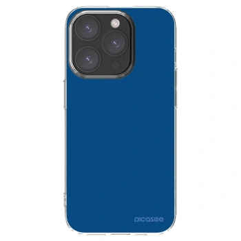 Picasee silikónový prehľadný obal pre Apple iPhone 15 Pro - Navy Blue