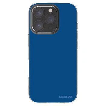 Picasee silikónový prehľadný obal pre Apple iPhone 16 Pro - Navy Blue