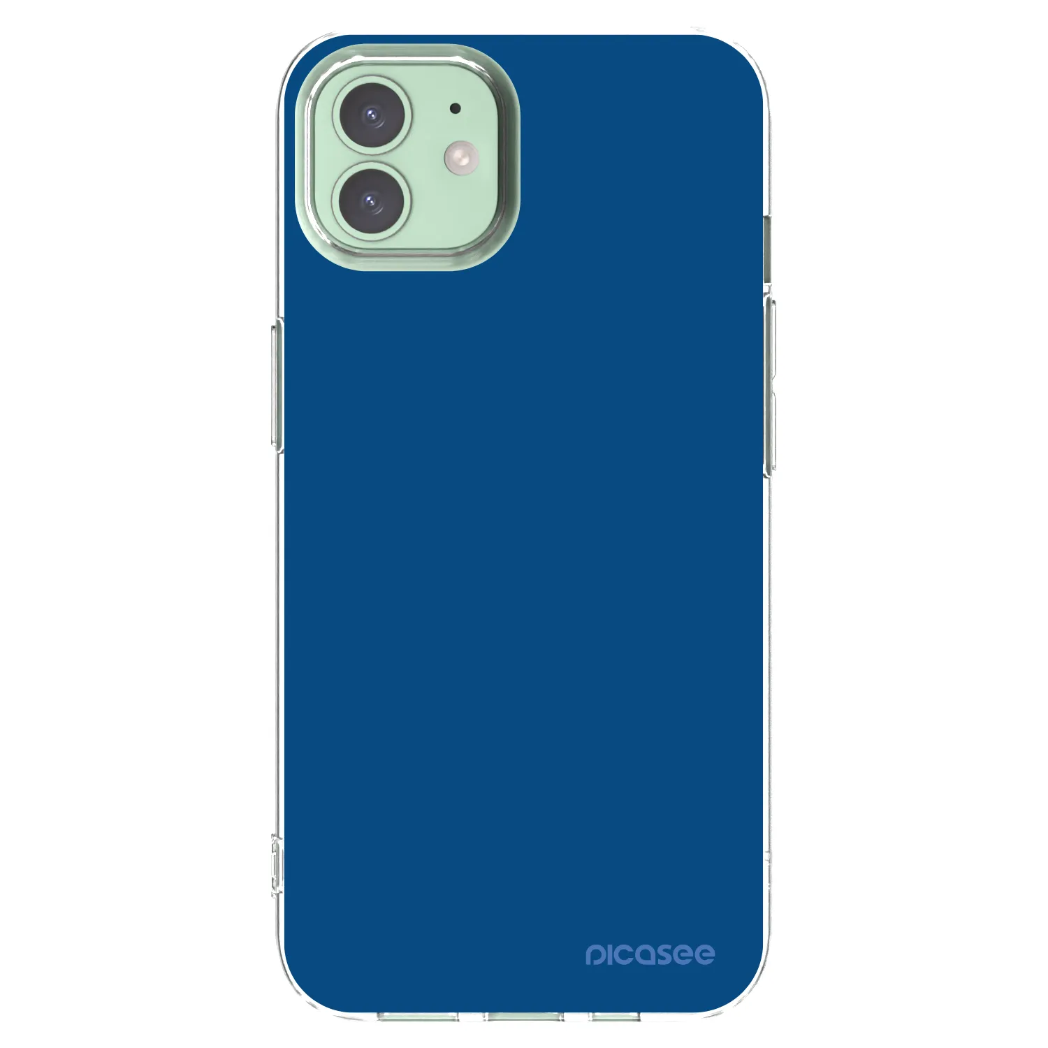 Picasee silikónový prehľadný obal pre Apple iPhone 12 - Navy Blue