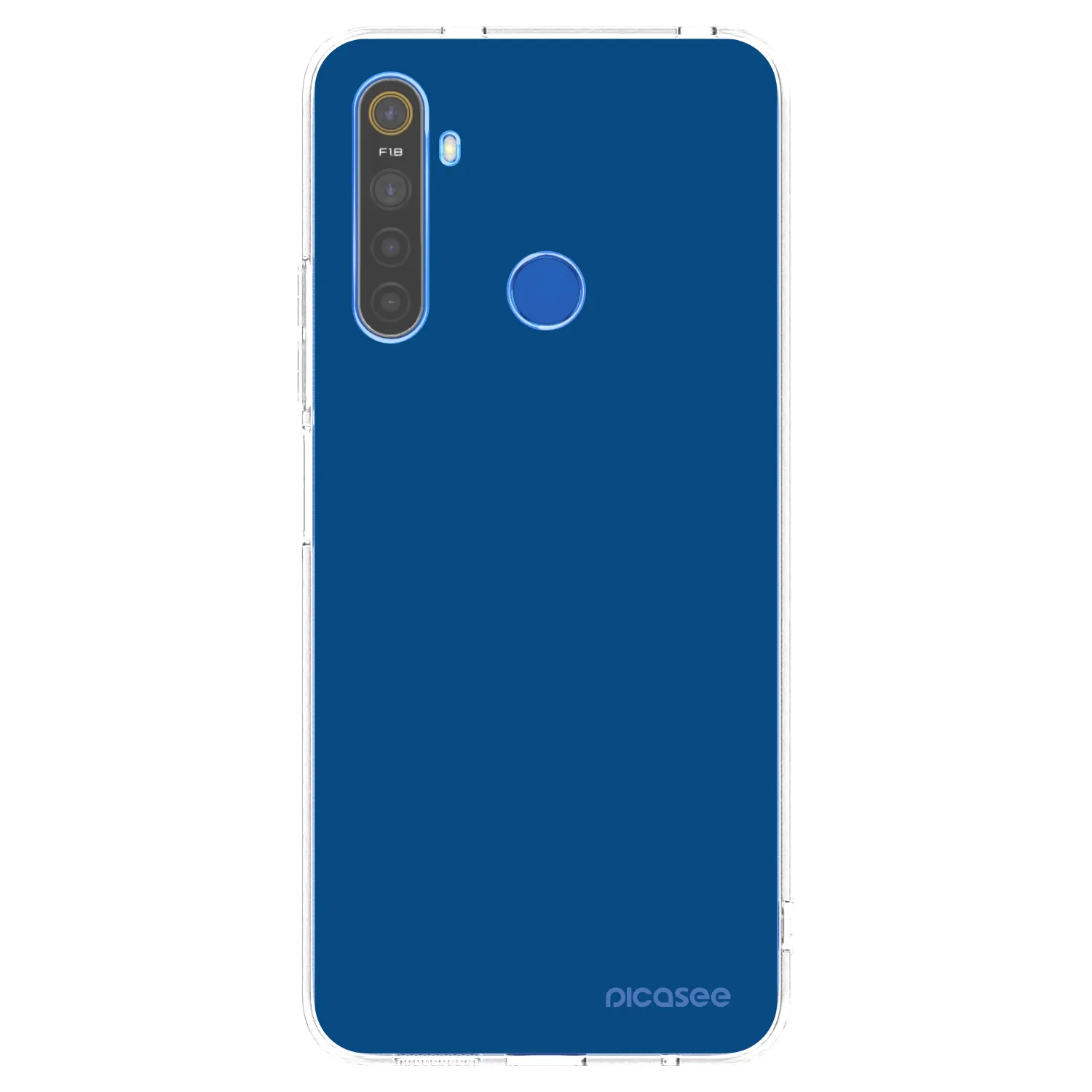 Picasee silikónový prehľadný obal pre Realme 5 - Navy Blue