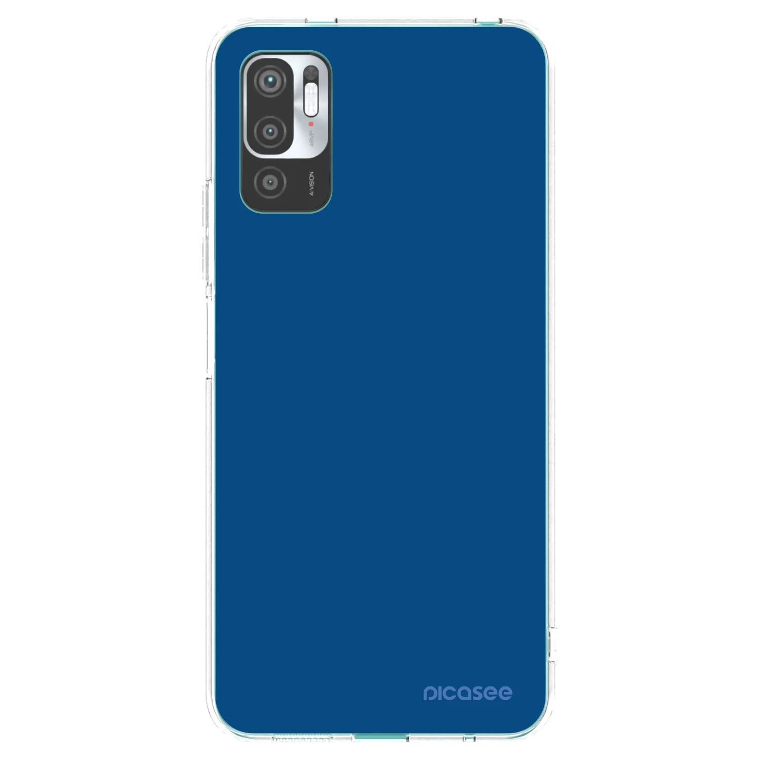 Picasee silikónový prehľadný obal pre Xiaomi Redmi Note 10 5G - Navy Blue