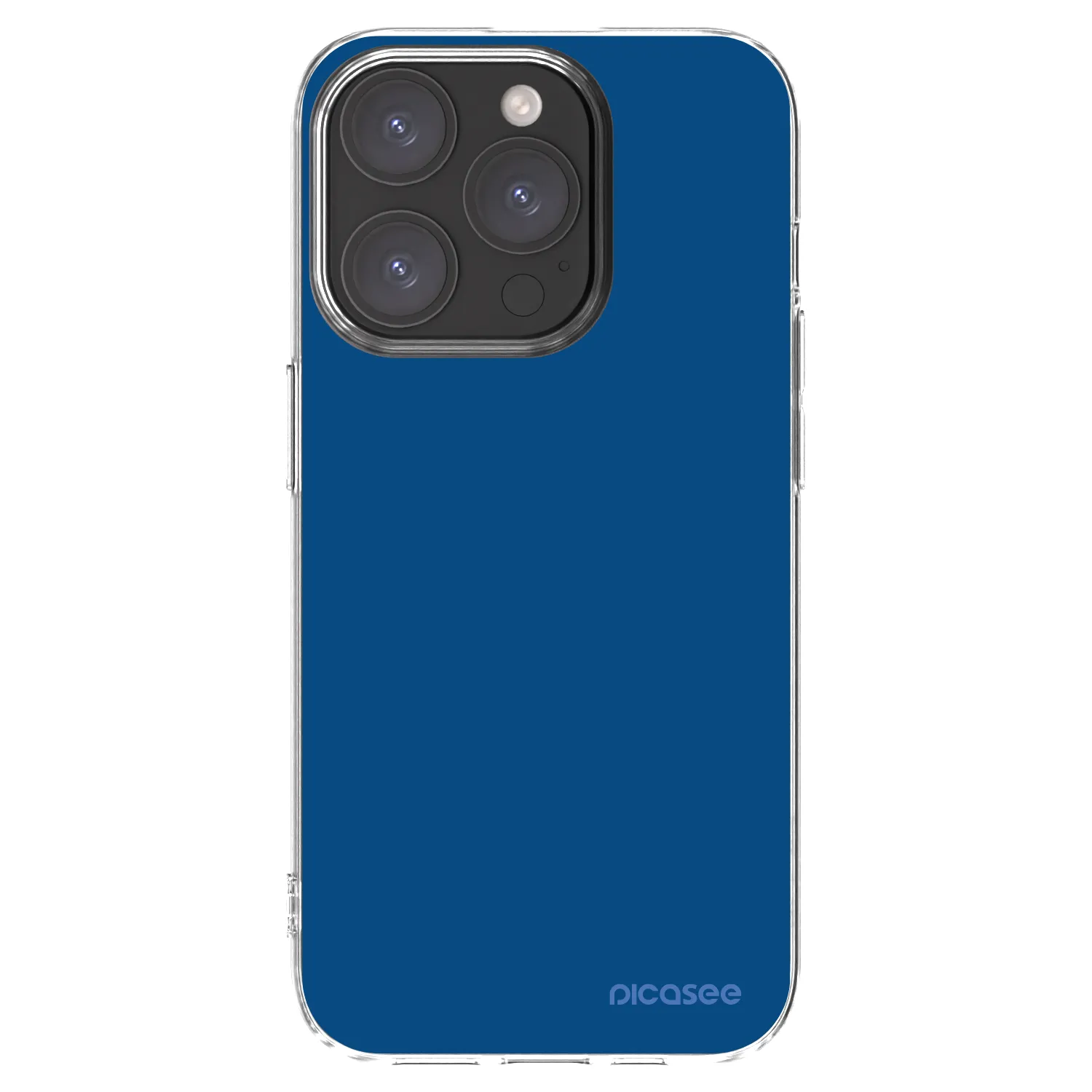 Silikónový prehľadný obal pre Apple iPhone 15 Pro - Navy Blue