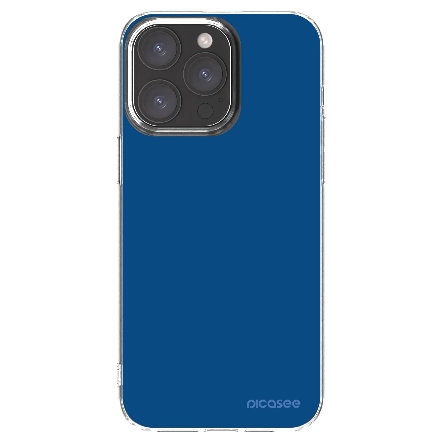 Picasee silikónový prehľadný obal pre Apple iPhone 15 Pro Max - Navy Blue