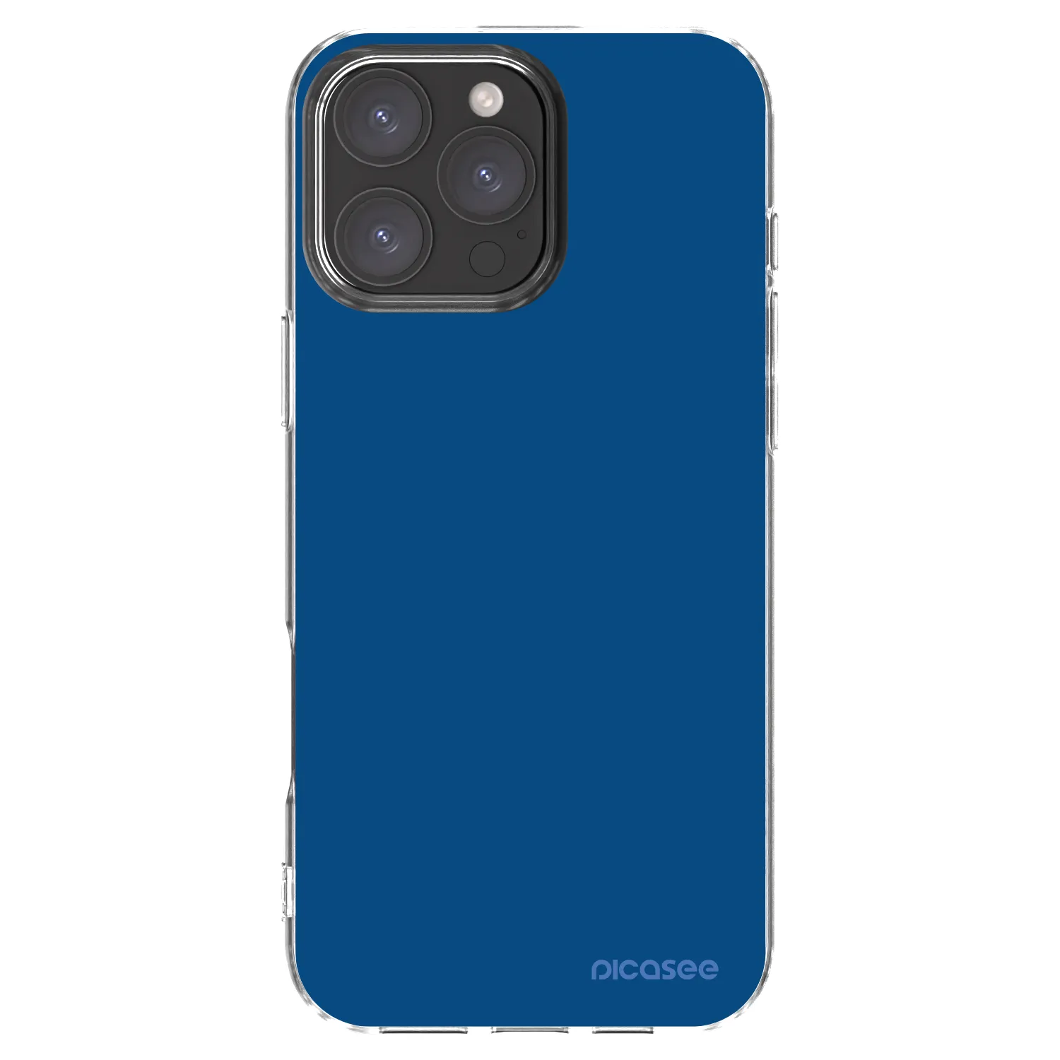 Picasee silikónový prehľadný obal pre Apple iPhone 16 Pro Max - Navy Blue