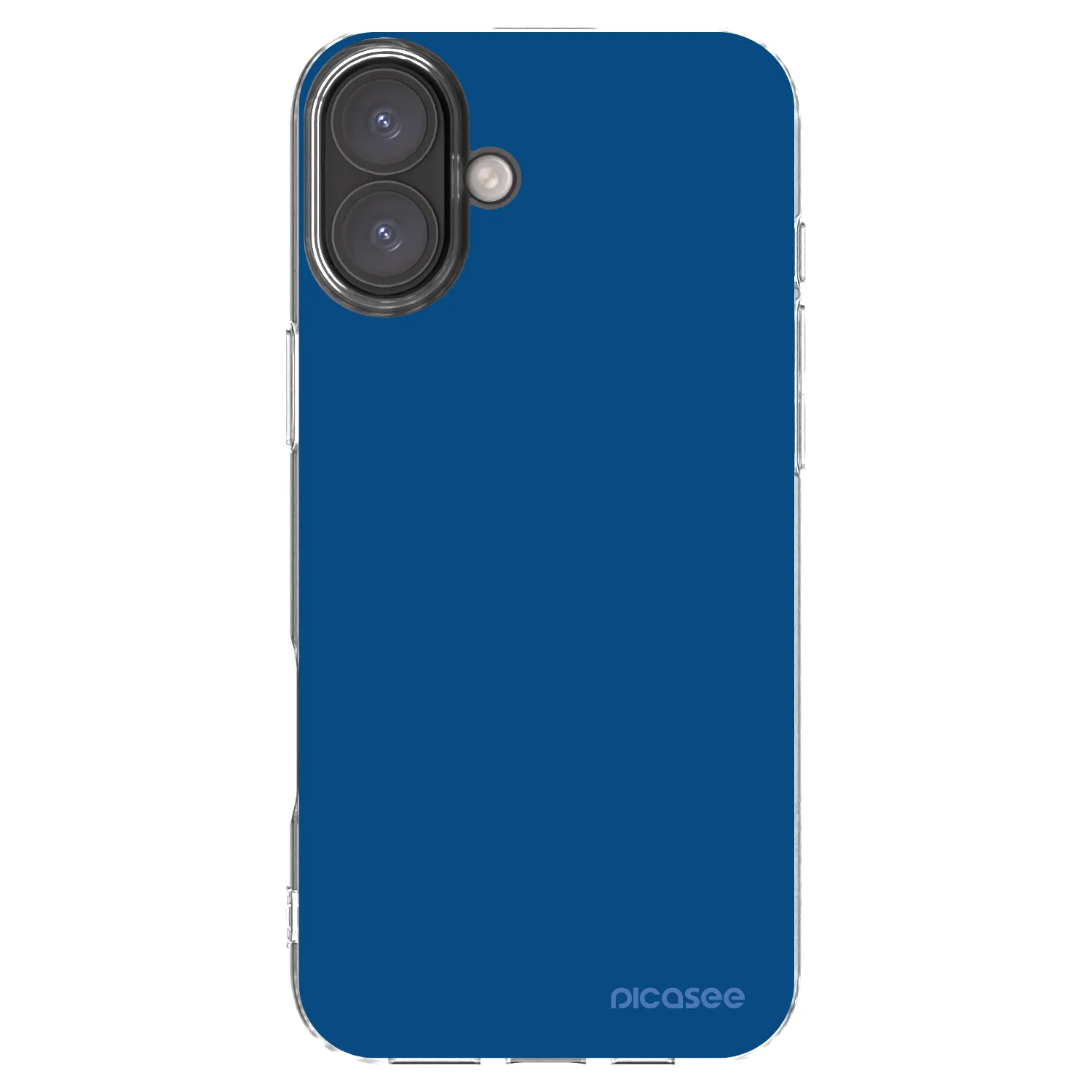 Picasee silikónový prehľadný obal pre Apple iPhone 16 Plus - Navy Blue