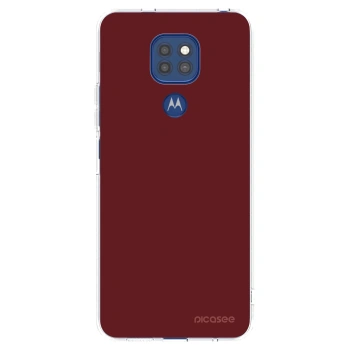 Picasee silikónový prehľadný obal pre Motorola Moto G9 Play - Red Bliss