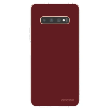 Picasee silikónový prehľadný obal pre Samsung Galaxy S10 Plus G975 - Red Bliss