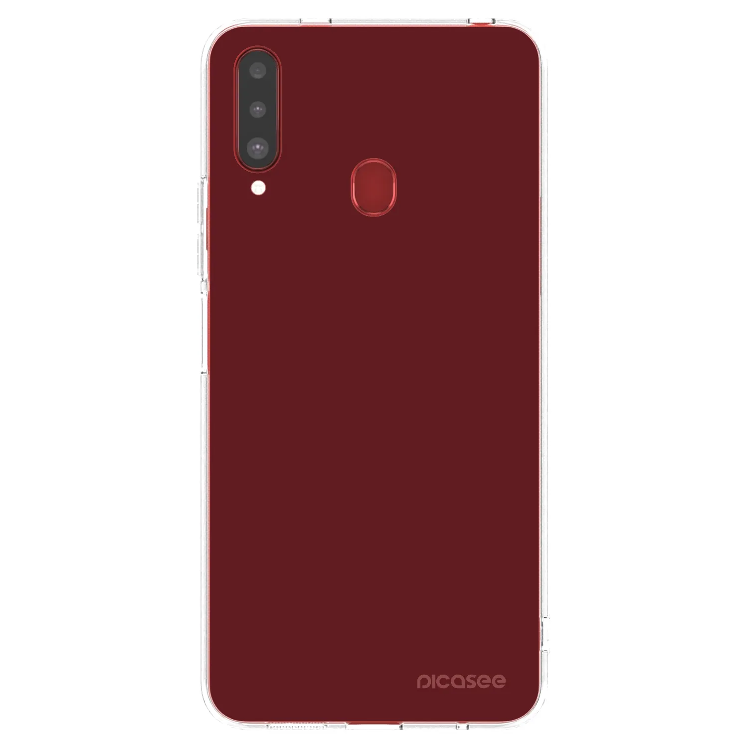 Picasee silikónový prehľadný obal pre Samsung Galaxy A20s - Red Bliss