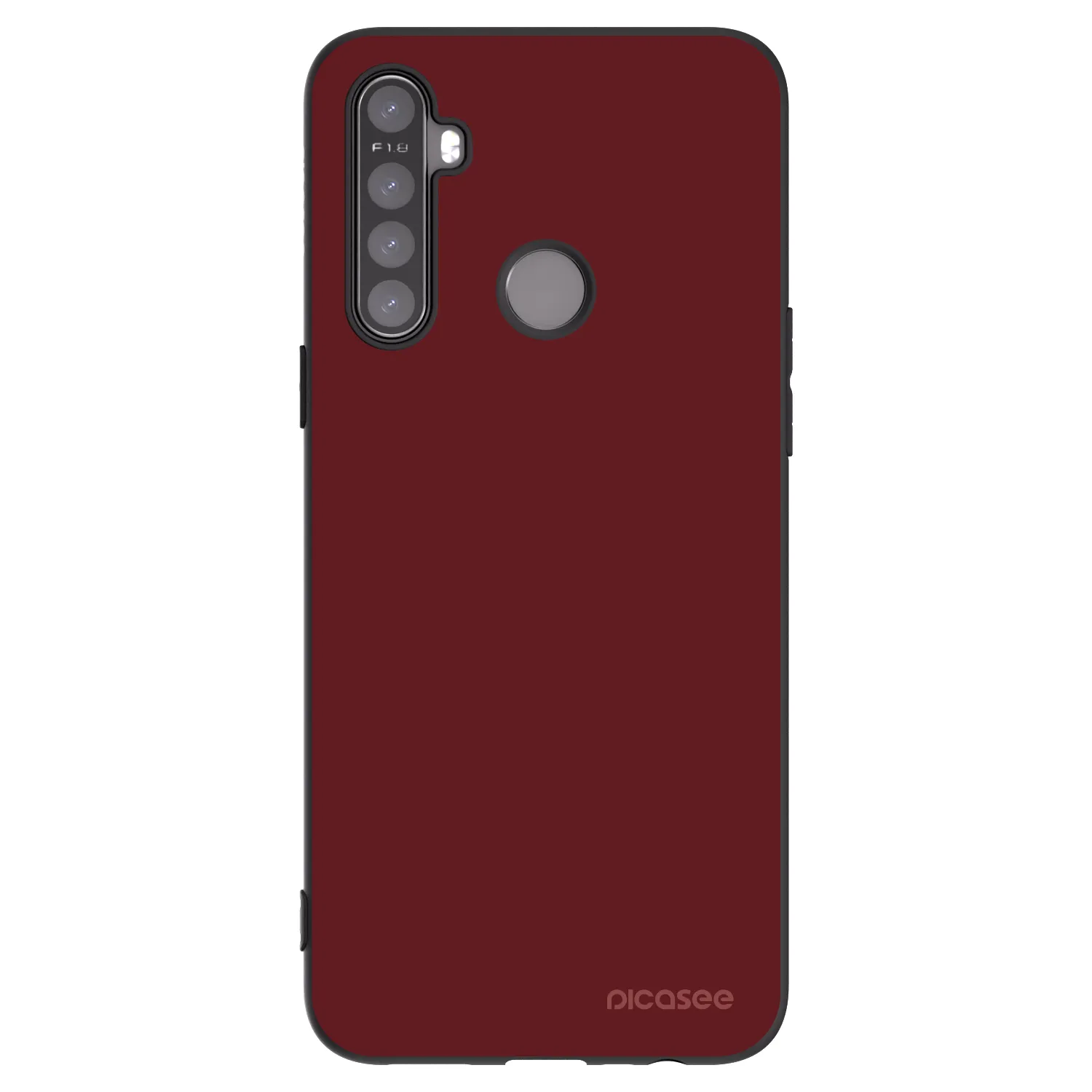 Picasee silikónový čierny obal pre Realme 5 - Red Bliss