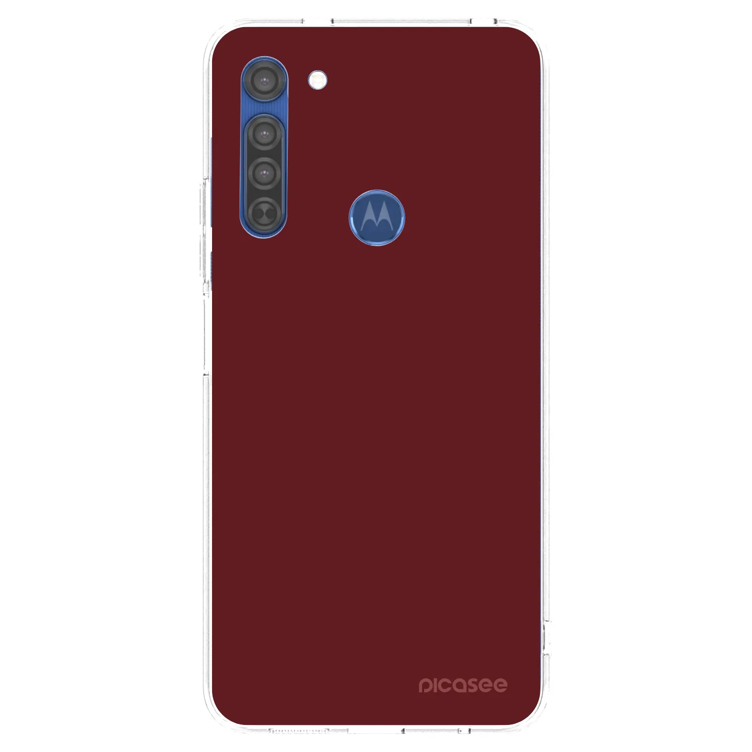 Picasee silikónový prehľadný obal pre Motorola Moto G8 - Red Bliss