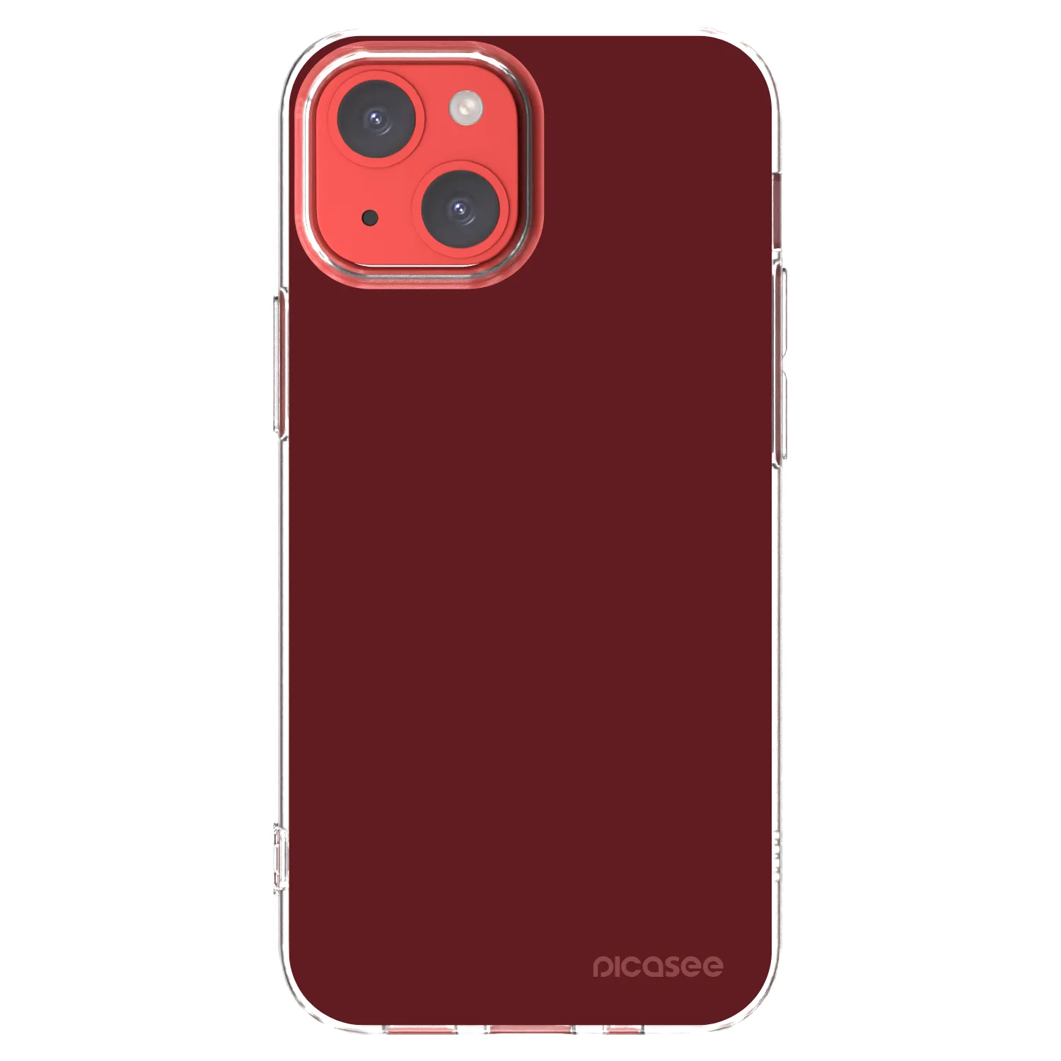 Picasee silikónový prehľadný obal pre Apple iPhone 13 mini - Red Bliss