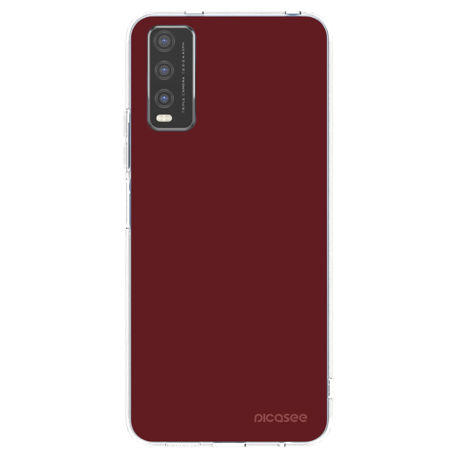 Picasee silikónový prehľadný obal pre Vivo Y20s - Red Bliss