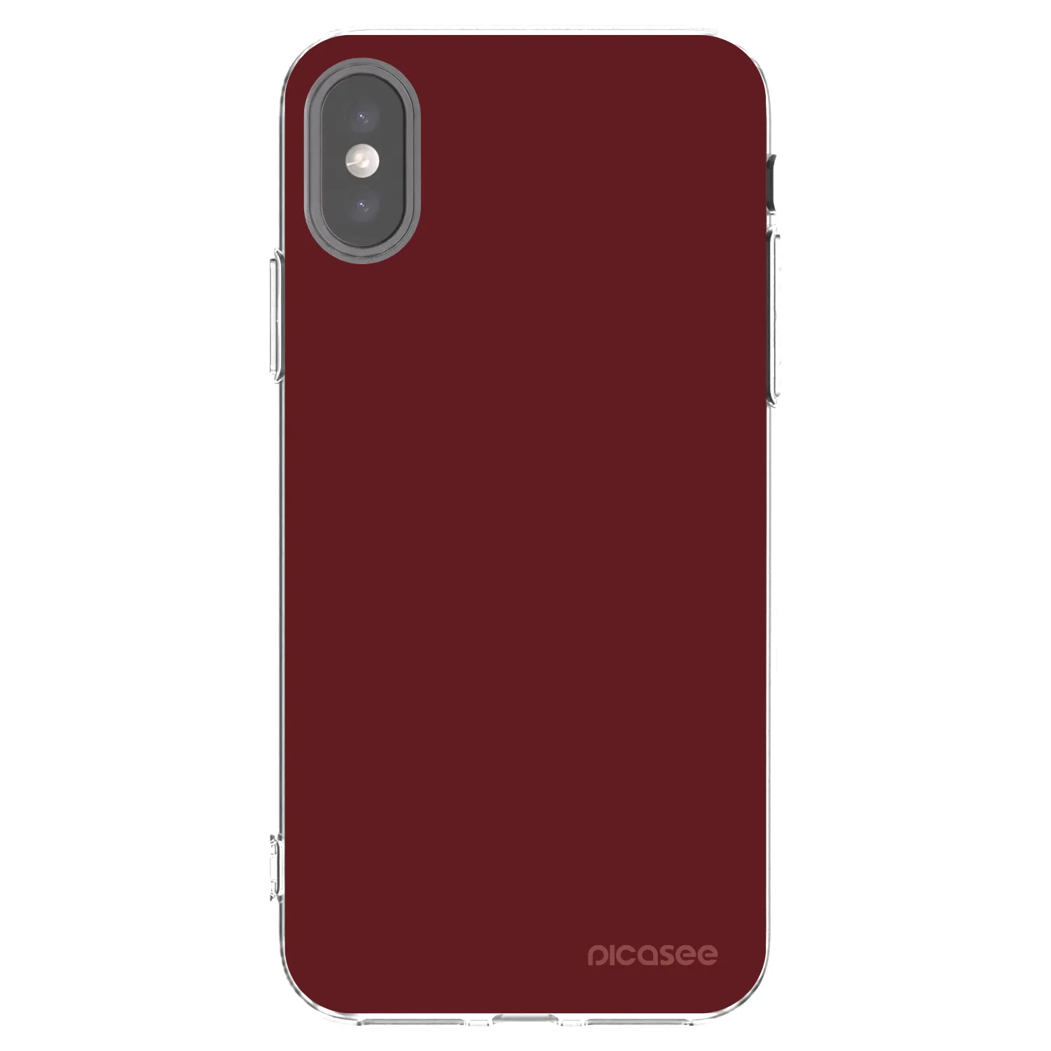 Picasee silikónový prehľadný obal pre Apple iPhone X/XS - Red Bliss