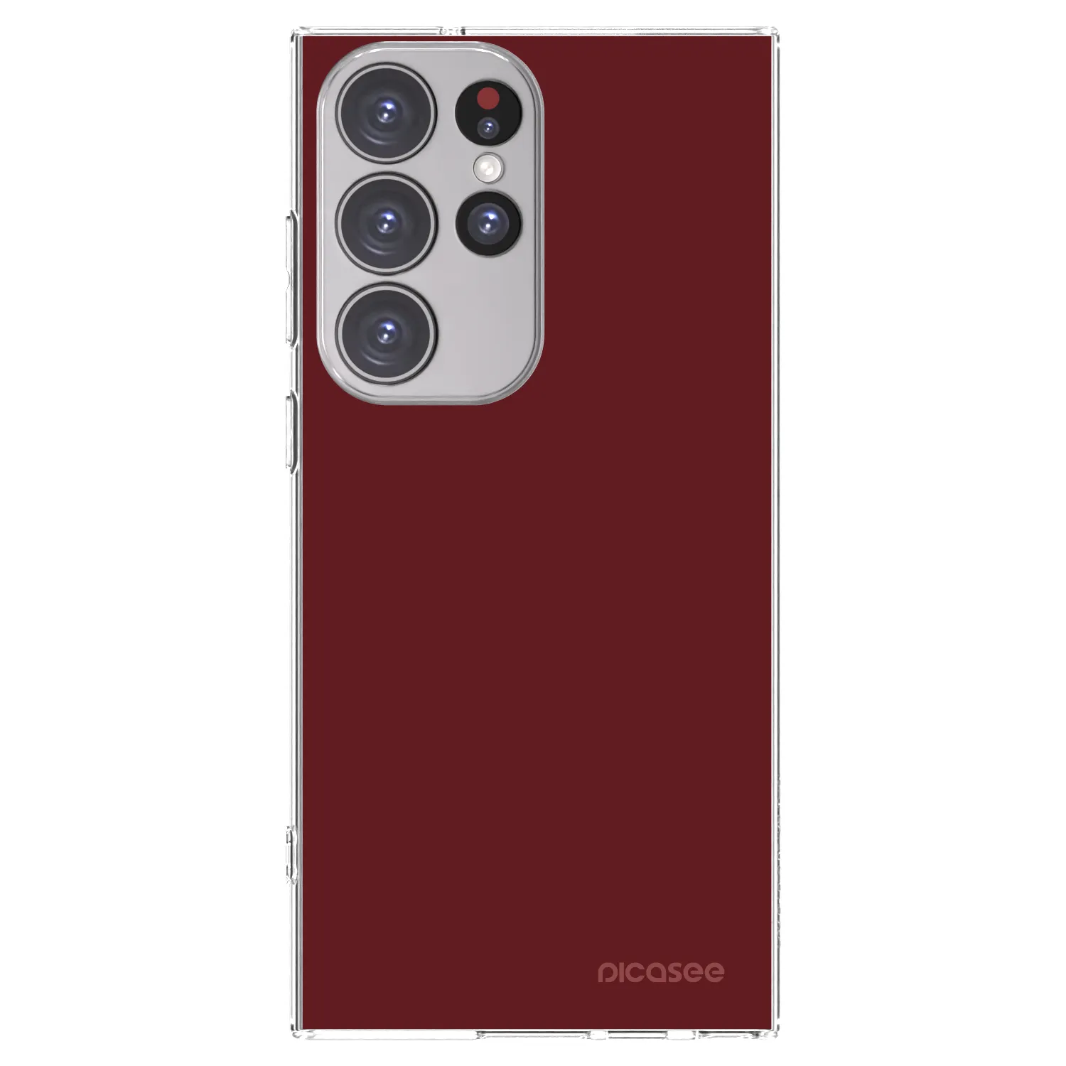Picasee silikónový prehľadný obal pre Samsung Galaxy S23 Ultra 5G - Red Bliss