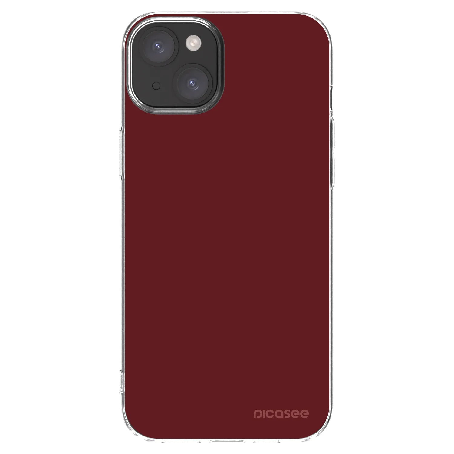 Picasee silikónový prehľadný obal pre Apple iPhone 15 Plus - Red Bliss