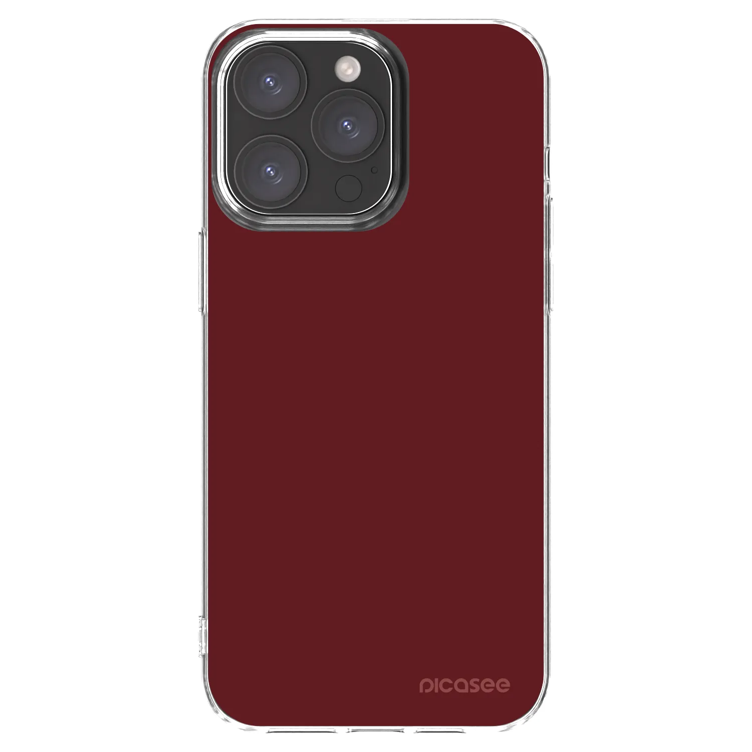 Picasee silikónový prehľadný obal pre Apple iPhone 15 Pro Max - Red Bliss