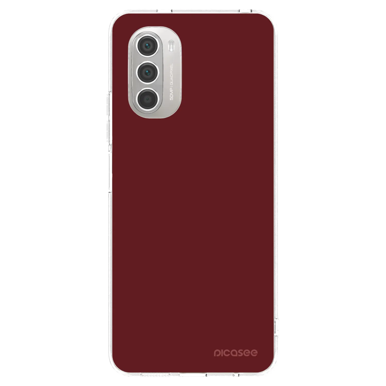 Picasee silikónový prehľadný obal pre Motorola Moto G51 - Red Bliss